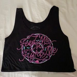 X large feed me fight me workout tank